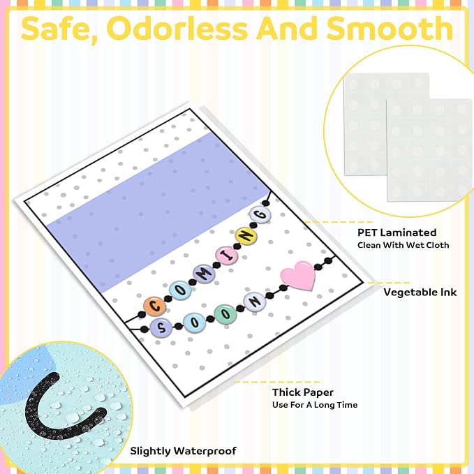 Mooliwe 94 Pcs Composition Notebook Classroom Decor Welcome Back to School Bulletin Board Set Checkered Classroom Decor Smile Face Stationery Paper Cutouts for First Day of School Wall Door(Colorful)