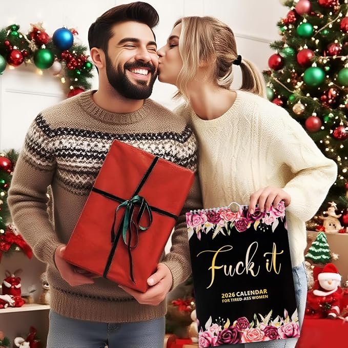 Fu-ck It 2026 Calendar for Women, 2026 Fu-ck It Wall Calendar for Tired Women, Humor Hanging Month Calendar,Hanging Calendar for Home Office,Funny Swear Word Monthly Calendar Gag Gift Woman(A)