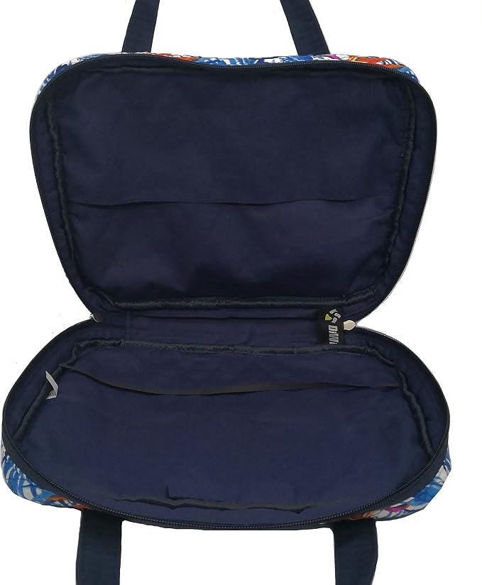 DIWI Quilted Bible Cover Extra Large Sizes 11.25 X 8.25 X 2.75 Inches Bible Tote Good Book Case (XL, C2 Sea Flowers)