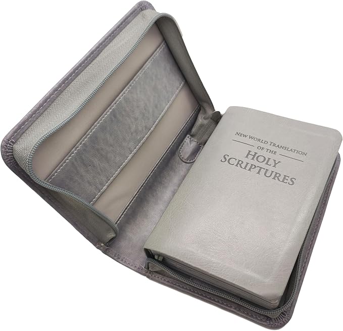 JW Holy Scriptures Book Cover - Faux Leather Zippable - Perfect for Conventions and Gifts