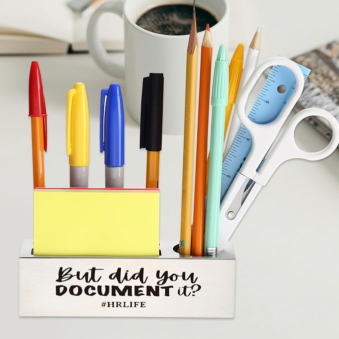 Funny Office for Women, Sarcastic HR Life, Retirement Leaving Congratulations Appreciation Gift for HR Professionals Recruiters, Stationary Supplies Office Pencil Holder Desk for Desk SD286
