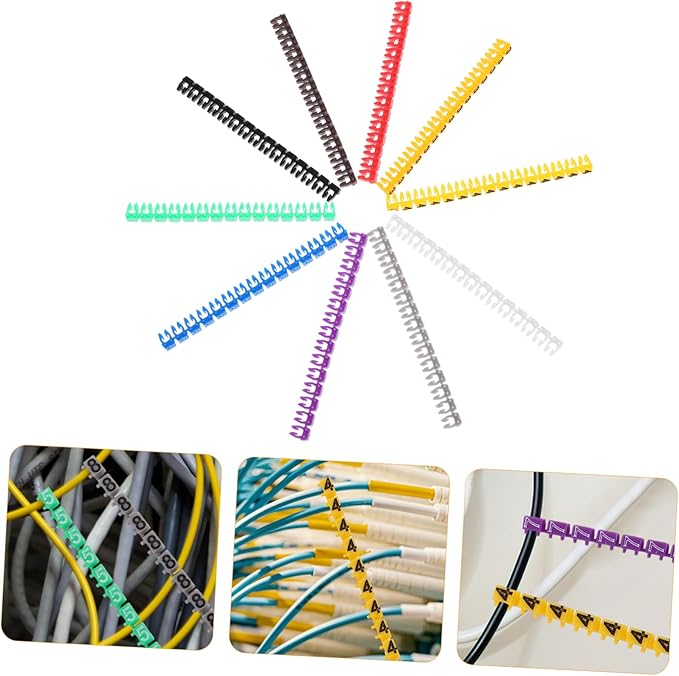 150Pcs Clip Wire Markers Tube Identification for Electrical Cables Durable and Reusable Cable Labels for Management