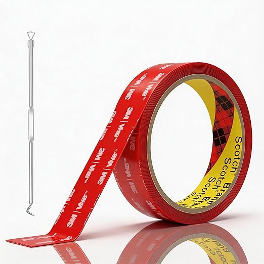 3M Clear Double Sided Tape Heavy Duty Made of VHB 4905 1 inch x 10 ft, Ultra Thin Strong Adhesive for Electronics, Glass, Automotive Emblem Mounting
