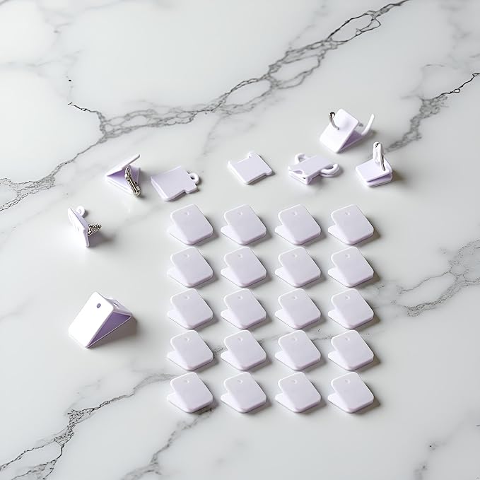 20Pcs White Plastic Chip Bag Clips Sealing Food Clips Snack Bag Photo Binder Paper Clamps Hinge Tape Adhesives and Fasteners, Office Paper Clamps
