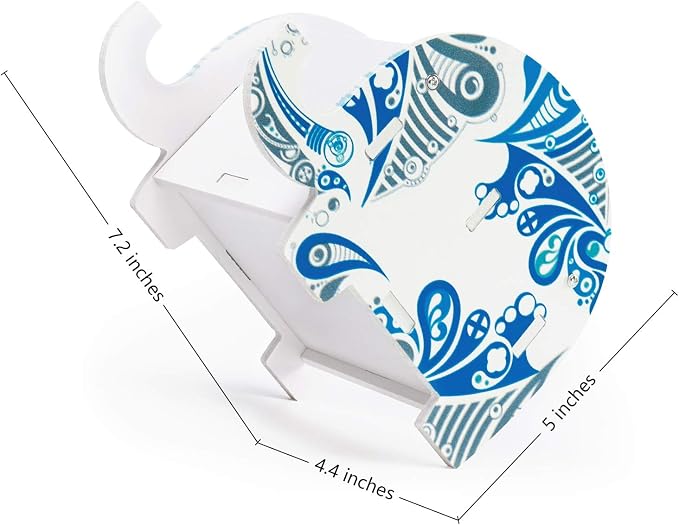 MOKANI Pen Pencil Holder for Desk Cute Elephant Gifts Desk Organizer Marker Makeup Brush Holders Workspace Organizers Office Decor Accessories with Phone Stand Christmas Gifts For Women Men Adults