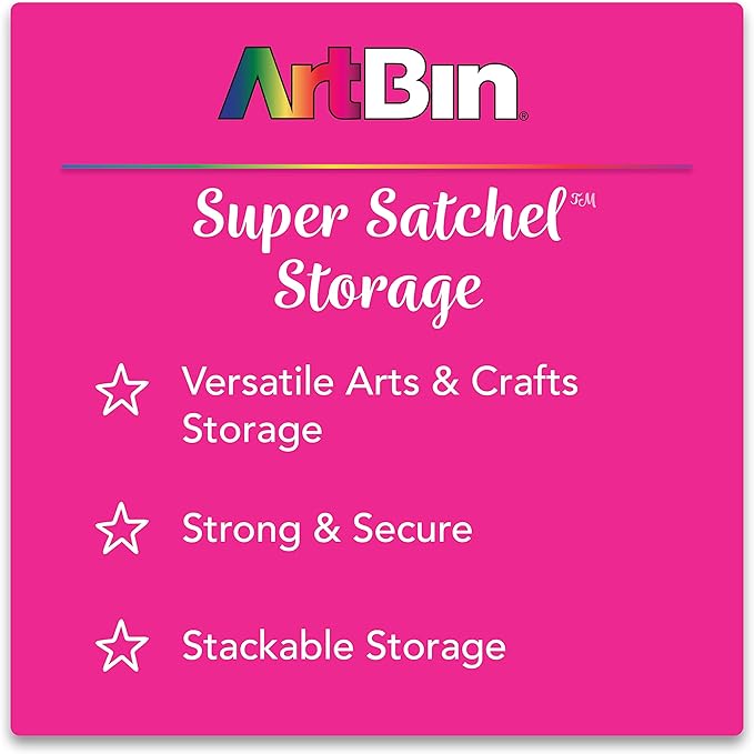 ArtBin 6993SP Super Satchel Double Deep with Papercrafting Accessory Tray, Clear, 1 Satchel & 1 Tray