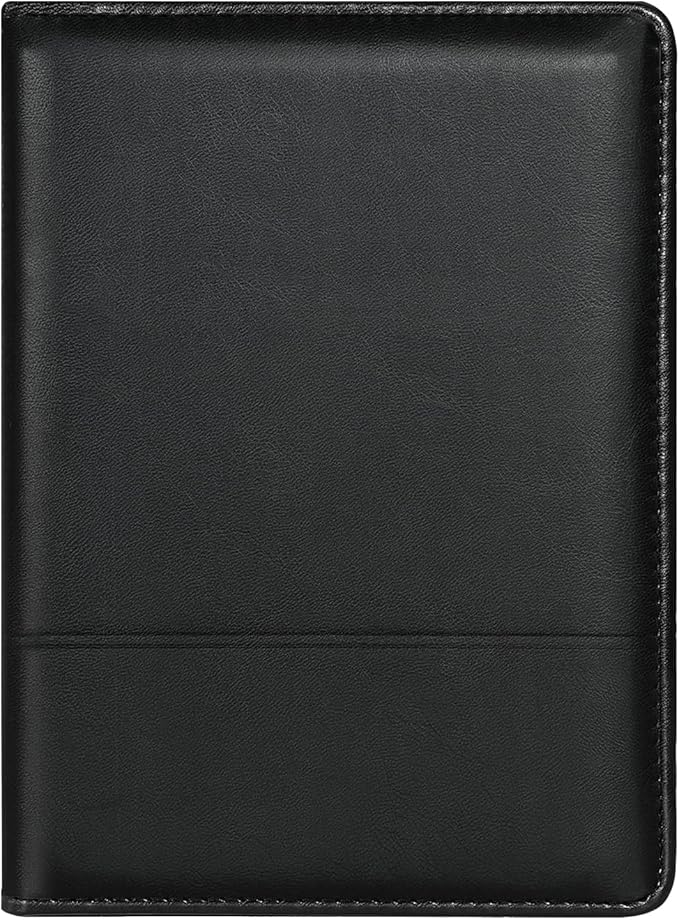 Padfolio Binder A5 Document Organizer with Refillable Lined Notepad, Junior Size Folder Portfolio for Men Women.