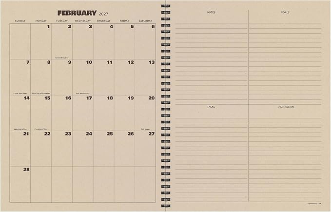 TF Publishing July 2026 - June 2027 Leather Compass Large Weekly Monthly Planner - 12 Month Academic Planner 2026-2027 with Durable Cover, Thick Uncoated Paper, and Planning Stickers - 9in x 11in