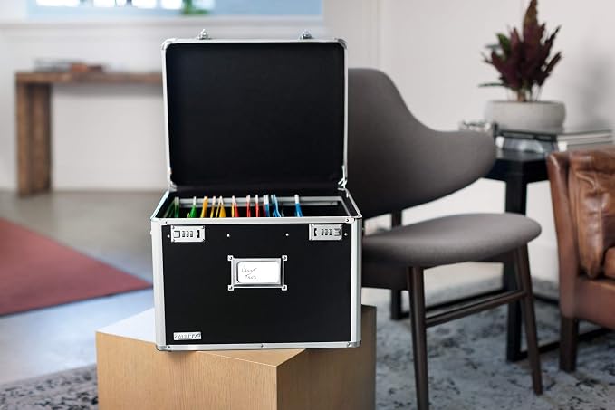 Vaultz Locking File Storage Chest, Two-Handled, Letter/Legal File Storage