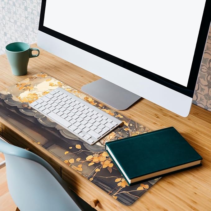 Watercolor Cat Desk Mat Gaming Mouse Pad Japanese Aesthetic Kitty Mousepad XL Large Gaming Mousepad Laptop Keyboard Mat Desk Pad Office Computer Keyboard Laptop Home 31.5"x11.8"
