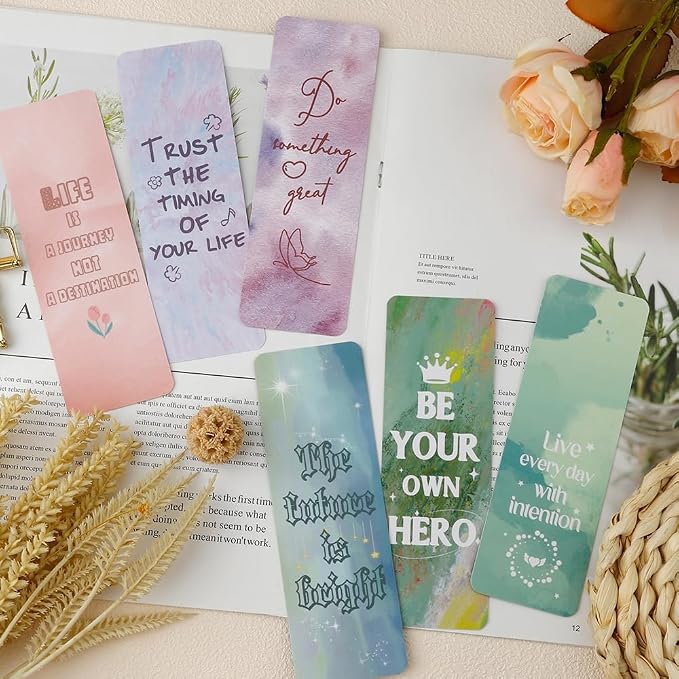 120 PCS Bookmarks for Kids Women Men, Book Markers for Reading, Teacher Bookmark, Inspirational Paper Book Marker