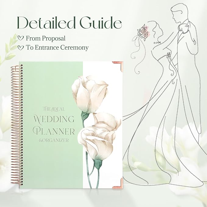 Thboxes Wedding Planner Book & Organizer 88 Sheets, Makes Your Wedding Planning Easy for Brides & Grooms Woman Man Couples Wedding Pannners Notepad Unique Engagement Gift