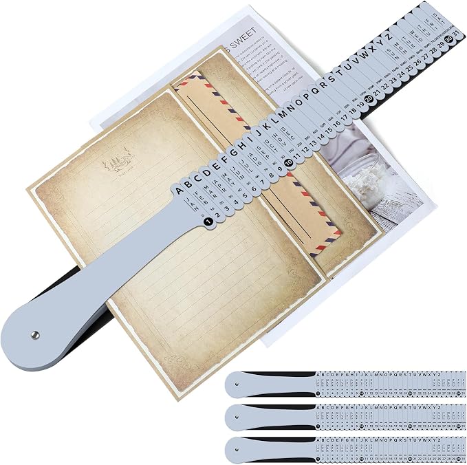 PerKoop Plastic Document Sorter Alphabetical File Organizer Compact Upright Space Saving Paper Organizer for File Office, Grey, 2.52 x 23.5 inches(2 Sets)
