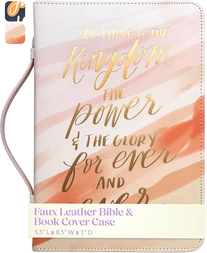 Eccolo Zippered Bible and Book Cover Case for Men and Women, Holds & Protects Standard 5.5 x 8.5 Bibles