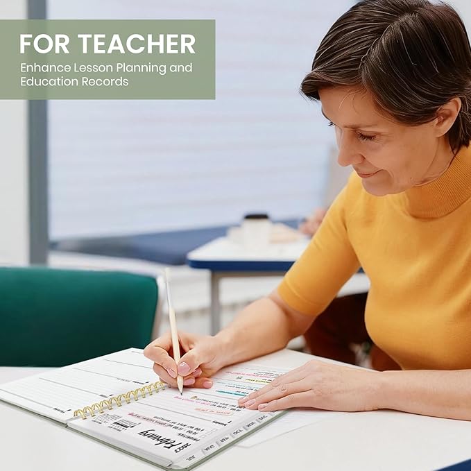 Planner 2026-2027 for Women & Men, Academic Monthly and Weekly Calendar Planner, Jul 2026 - Jun 2027, A4 (8.5" x 11"), Teacher Student Planning Book with Tabs, Ideal for Office School Supplies - Green