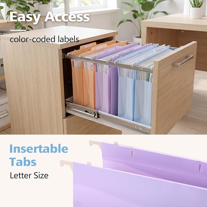 Plastic Extra Capacity Hanging File Folder Folders, 4" Expansion Hanging Organizer Designed for Bulky Files,Letter Size, Retractable Hooks,Movable Dividers, Insertable Tabs, 6 Pack