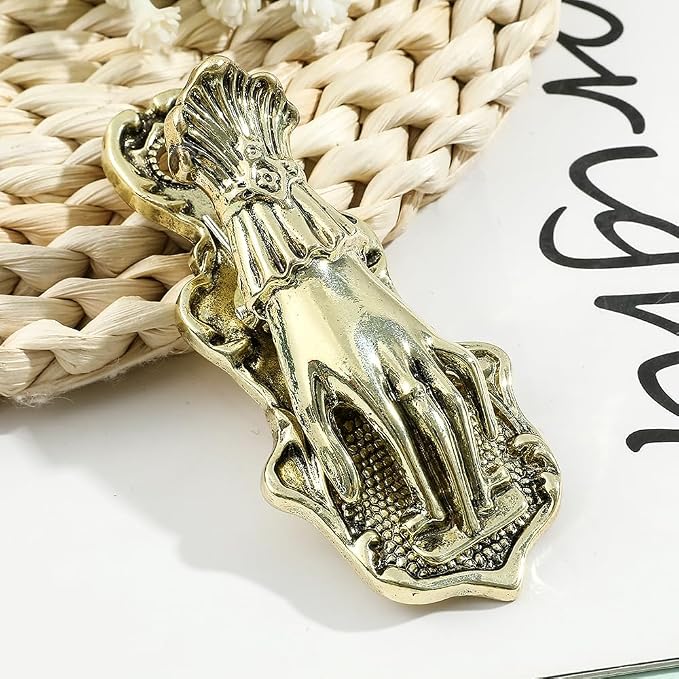New Style Hand of Wealth Retro Lady Book Mark- Stainless Steel Metal Bookmarks Collection The Hand of Noblewoman Signifies Wealth and Good Fortune Gifts for Girl Lover Christmas (Gold)