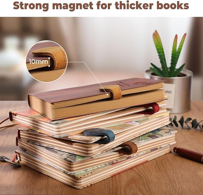 Personalized Magnetic Leather Bookmark, 26 Letters Book Mark Customized Initial Book Hoder Markers Cute Accessories Meaningful Gift for Wonmen Teachers, Book Lovers (O, Red)