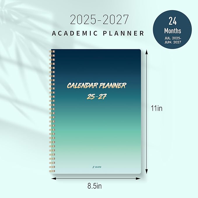Monthly Planner 2026-2027, 2026 Calendar 18 Months Planner, January 2026 - June 2027, 8.5" x 11", 2026 Academic Calendar Hard PVC Cover with Spiral Bound, Perfect for School & Office for Women & Men