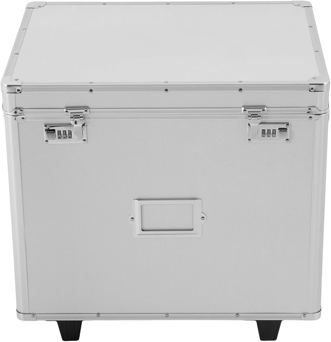 Fireproof Document Box, Fire Proof Portable Safe For Home Documents,Portable Stackable File Bins With Trolley Transport, Portable File Box With Handle for Home Office