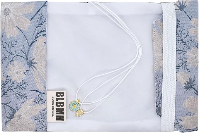 BLBMH A6 Book Cover 4x6 | Non-Stretch Fabric Sleeve with Bookmark | Handmade Washable Protector for Paperback Journal Bible Notebook | Gift for Women Readers - Daisy