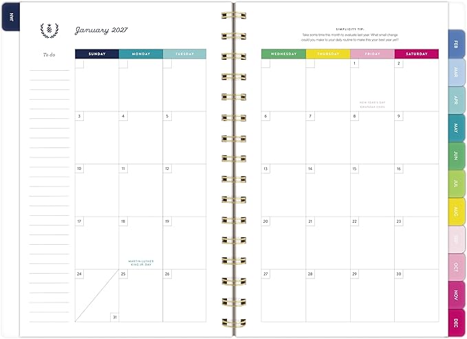 AT-A-GLANCE 2027 Planner, Simplified by Emily Ley, Weekly & Monthly, 5.5" x 8.5", Berry Floral (EL59-200-27)
