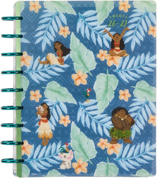 Happy Planner Disney Moana 12-Month Disc-Bound Planner July 2026–June 2027, Classic Size, Vertical Layout, Island Adventure