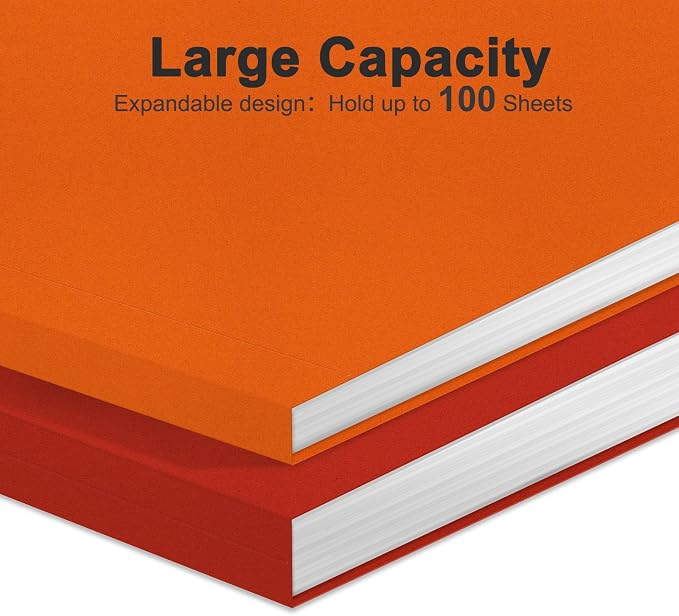 ViVin Colored File Folder, 50 Pack, 1/3-Cut Tabs, Letter Size | Multicolored,Fits 8.5*11 Paper, Manilla Folders, For Home Office School Documents