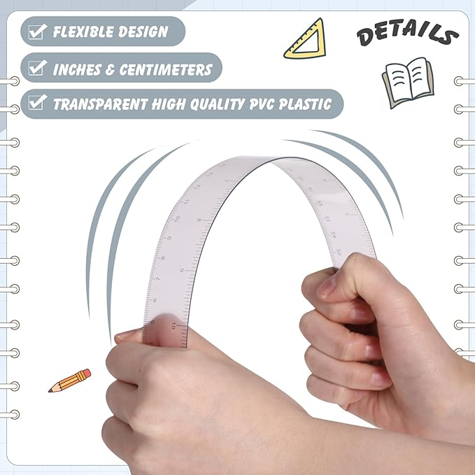60 Pcs Plastic Clear Rulers 12 Inch, Transparent Assorted Color Ruler Bulk, with Imperial and Metric Scales for Home Office Supplies, Available in 6 Colors(Morandi)