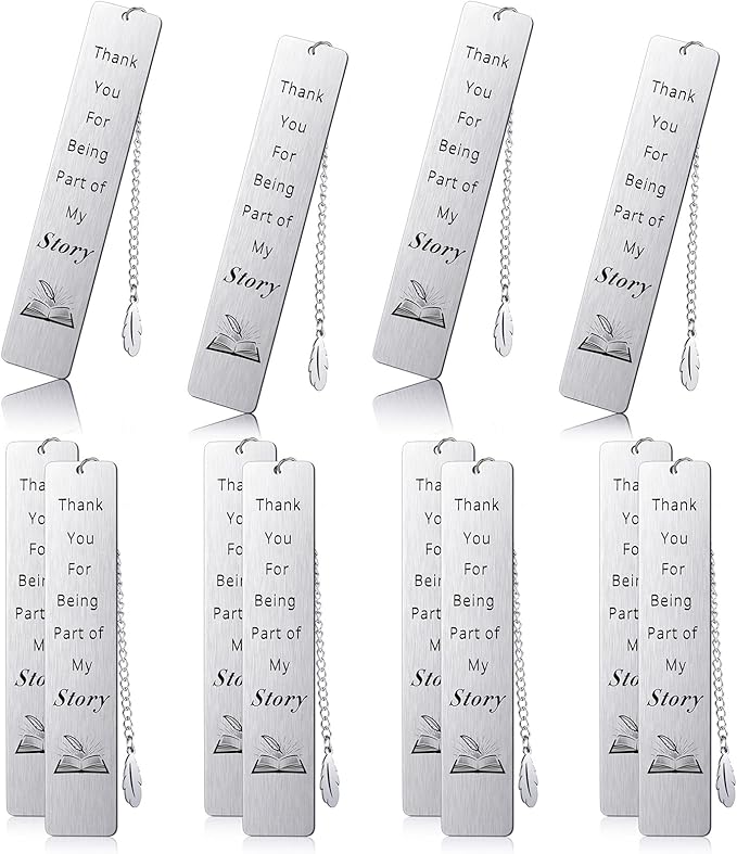 Sabary 12 Pcs Thank You Appreciation Gift Graduation for Women Men Bookmark with Tassel First Day of Bookmarks for Nurse Day Male Female Friend Book Lover Teacher Classmate Volunteer Coworker Gift