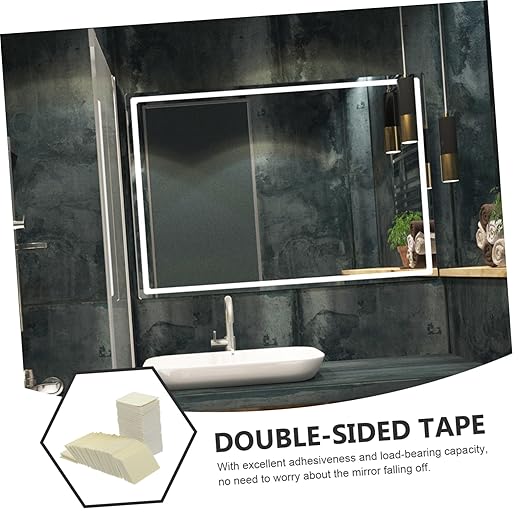 Luxshiny 100pcs High Strength Adhesive Squares Dual Sided Tape Foam Double Sided Adhesive for Wall Removable Mounting Tape Easy to Apply for Mirrors Hooks