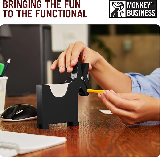 Monkey Business: Morris The Donkey Desktop Memo Holder - Cute Sticky Notes Holder & Desk Organiser, Office Accessories - Funny Decoration