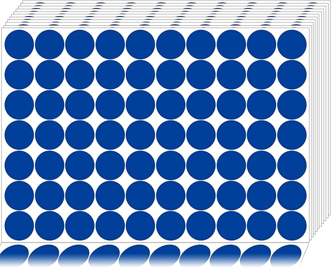 1400 PCS Blue Dot Stickers Round Coding Labels Circle Dots Labels Stickers Polka Circle Dot Stickers Label Sticker for Office,Classroom,Papers Etc