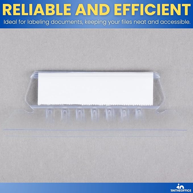 1InTheOffice Hanging Folder Tab Inserts, 3-1/2", 100/Pack (3")