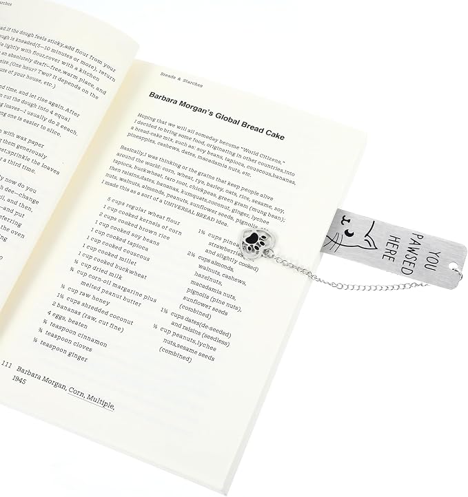 Tyqour Cat Bookmarks Gifts for Book Lover,Funny Metal Book Marks for Friends Coworkers, Birthday Christmas Stocking Stuffers for Book Reading Bookish Gifts