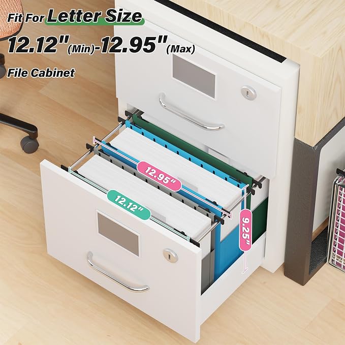 Ansook Plastic Hanging File Folders Letter Size, 3 inch Hanging Folders for Filing Cabniet, 6 Pack File Folders with Tabs, Hanging File Folder Organizers for School Office Home - Assorted Colors