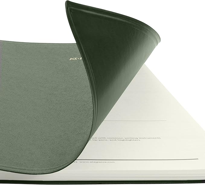 AT-A-GLANCE 2027 Appointment Book Planner, Weekly & Monthly, 8.25" x 11", Quarter-Hourly, Recycled, Green (70950G6027)