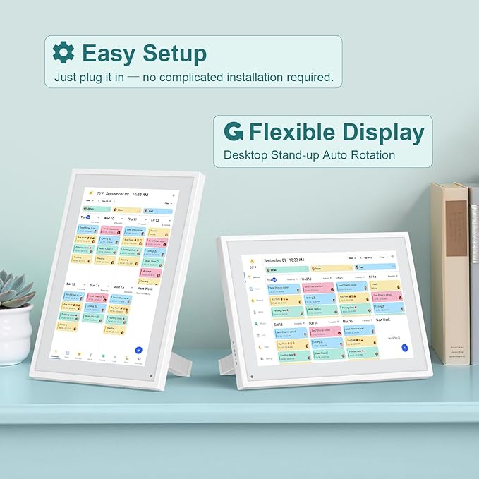 Canupdog Digital Calendar, 10.1inch Smart WiFi Digital Calendar&Chore Chart, Touch Screen HD Display for Family Schedules, Share Moments Instantly from Anywhere, Gifts for Women Mom