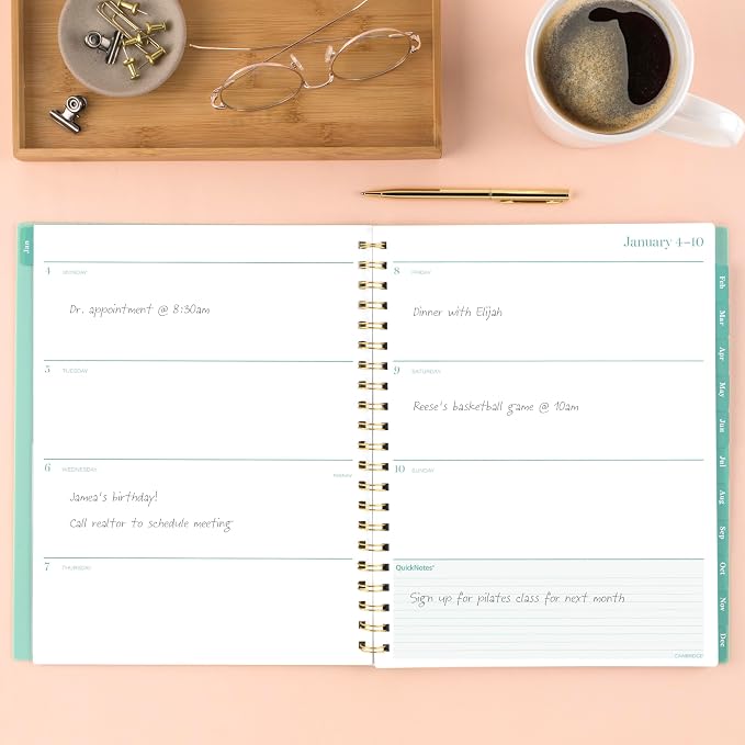 Mead Cambridge 2027 Planner, Weekly & Monthly, 8.5" x 11", Glimmer (1843-905-27)