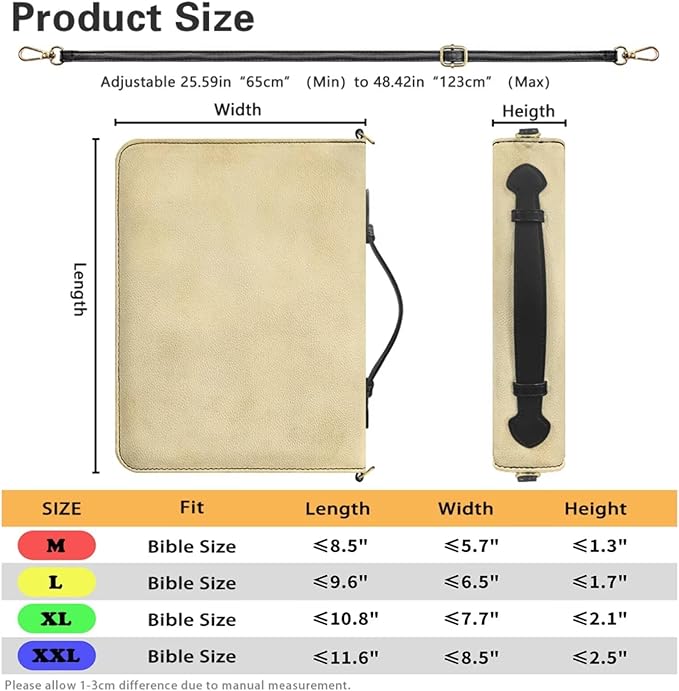 Personalized Bible Cover with Name, Our Lady of Guadalupe Design Custom Bible Case with Strap and Handle, Vegan Bible Cover Case with Inner Pockets and Pen Loop, Bible Accessories, XL