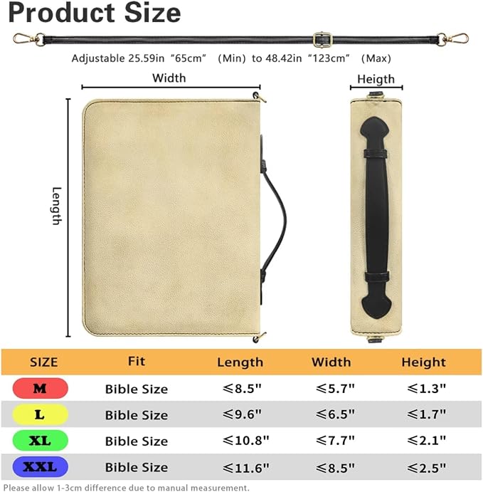 Personalized Bible Cover with Name, Our Lady of Guadalupe Design Custom Bible Case with Strap and Handle, Vegan Bible Cover Case with Inner Pockets and Pen Loop, Bible Accessories, XL