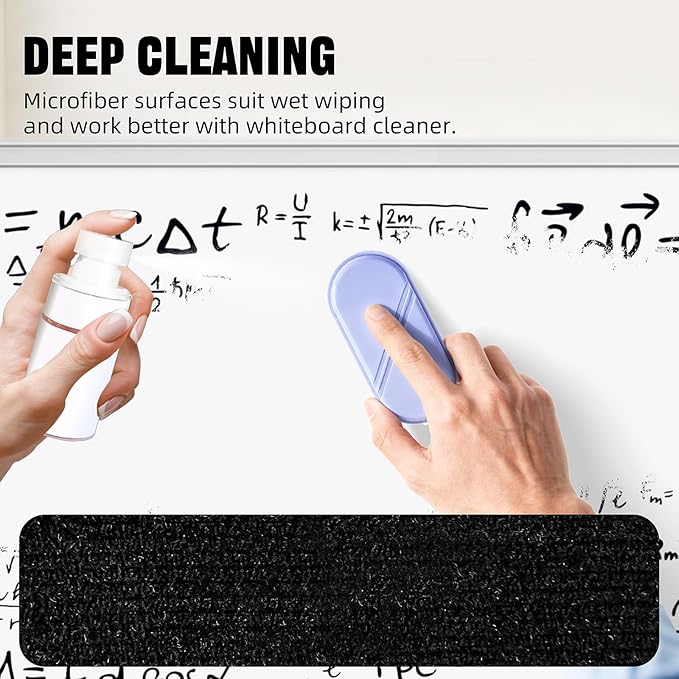 Magnetic Detachable Dry Erase Eraser, Glass Board Erasers, 1 Pack, Whiteboard Eraser for Dry Erase Board, Glass Board, Calendar Board, Office and School Supplies (Purple)
