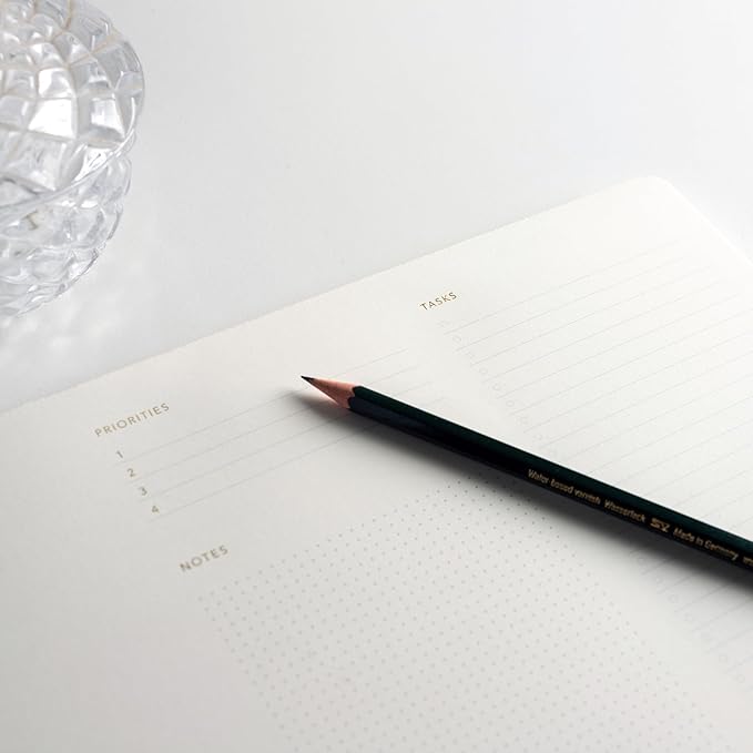 Pinesman - Elegant To Do List Notepad with Mouse Pad Feature, 3 Pack, 11.22" x 7.87", 50 Tear-Off Sheets (50 Each), Gold Foiled, Daily Planning, Eco-friendly To Do List Planner, FSC™ Certified To Do List Notebook for Work