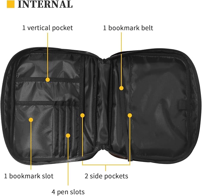 Coldinair Fire Flame Soccer Print Bible Cover Holders for Men Teens Kids Boys,Carrying Book Case Church Bag Bible Bags with Handle and Zippered Pocket
