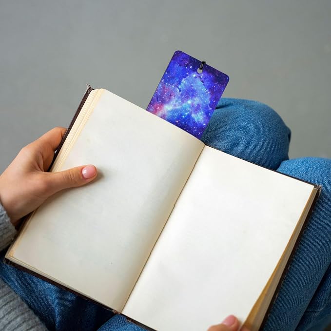 Galaxy 5pcs Wood Bookmarks with Tassel for Planner Reading Book Lovers Accessory Readers Men Women 4.6 X 1.2 Inch