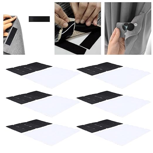 Eujgoov Household Adhesive Strip Strong Adhesive Nylon Fastener Tape for Hanging, Organizing, Repairing