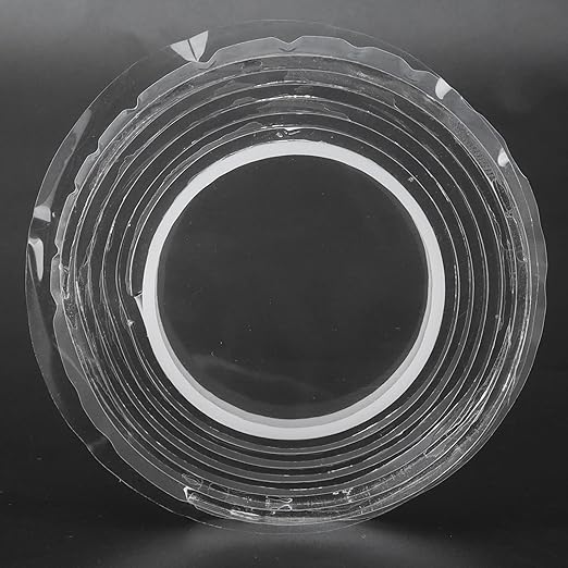 TANIQIACA 10Pcs Double Sided Tape, Washable Reusable Transparent Adhesive Tape Fasteners, Strong Adhesion No Trace Easy to Use, Ideal for Mounting Items on Wall