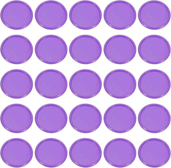 PATIKIL 35mm 1-1/2" Purple Plastic Round Book Binding Discs, 33 Pcs Discbound Expansion Discs Plating Round Binder Rings for DIY Notebook Planner