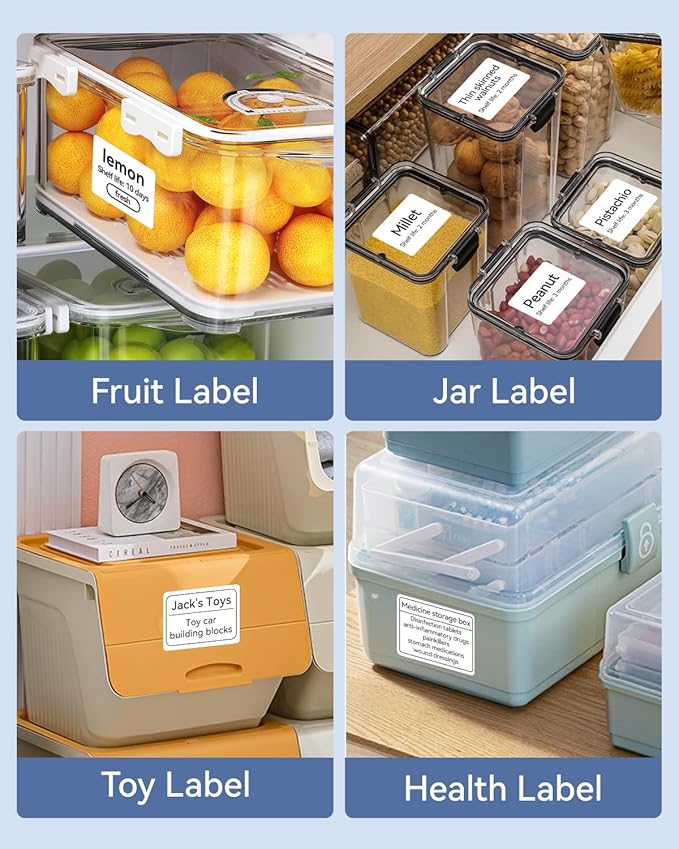 NIIMBOT Labels for B1/B21/B3S/K3,1.57'' x 2.36'' (40x60mm),125 Labels/Roll, Waterproof Thermal Label Print Paper for Barcode/Address/Mailing/Clothing/Business Tag,White