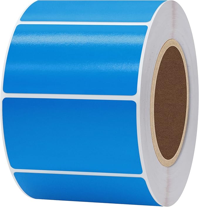 Hybsk 2.25x1.25 inch Color Direct Thermal Labels for Shipping, Barcodes, Address, Compatible with Rollo Label Printer & Zebra Desktop Printers (2.25"x1.25",Blue)